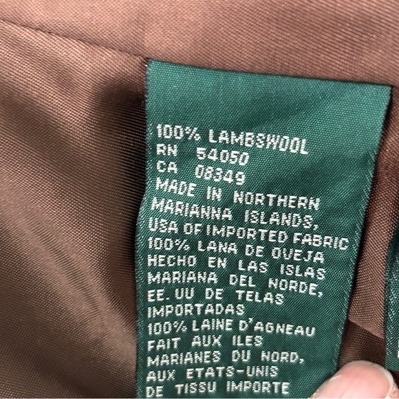 Ralph Lauren Wool Herringbone Equestrian Tailored Norfolk Jacket, size 12P RARE - Picture 11 of 12